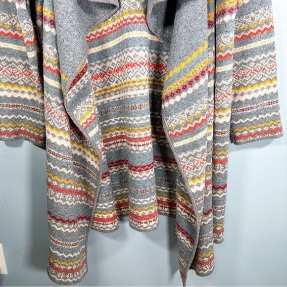 Sundance Lambs Wool Waterfall Draped Open Front Sweater Cardigan - Picture 4 of 12